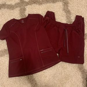 Jaanuu scrub set, wine color